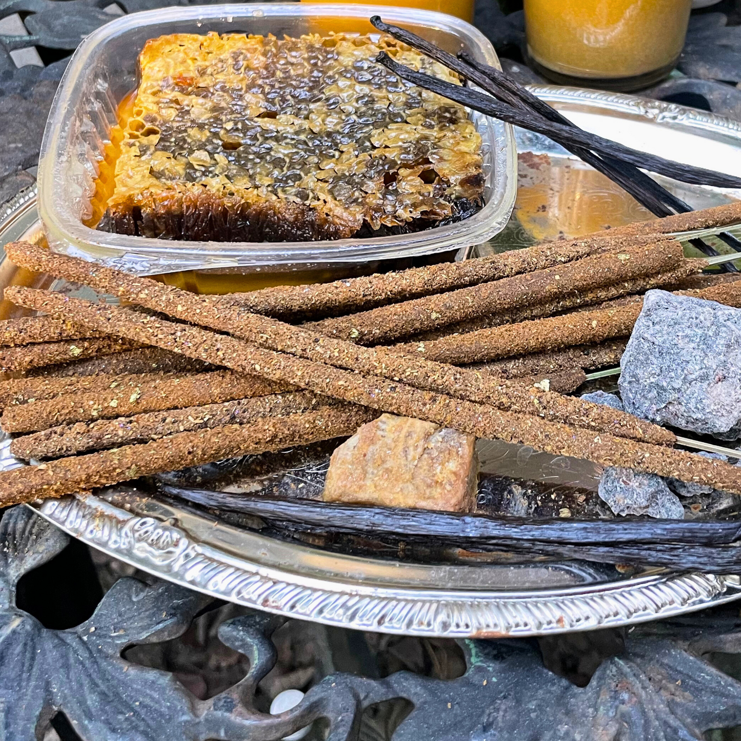Amber Vanilla Honey Citrine Incense