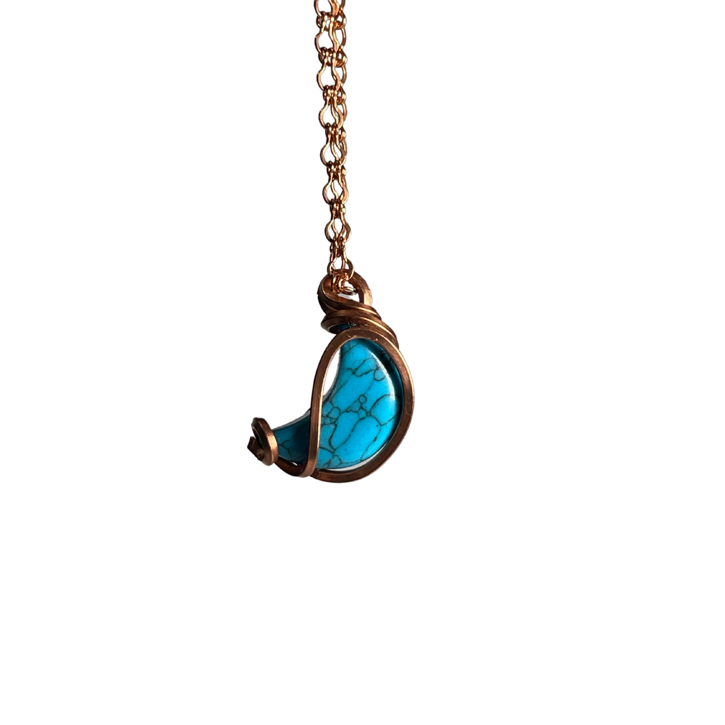 Moon Shaped Turquoise Necklace