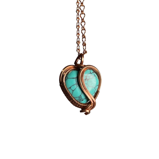 Heart Shaped Turquoise Necklace