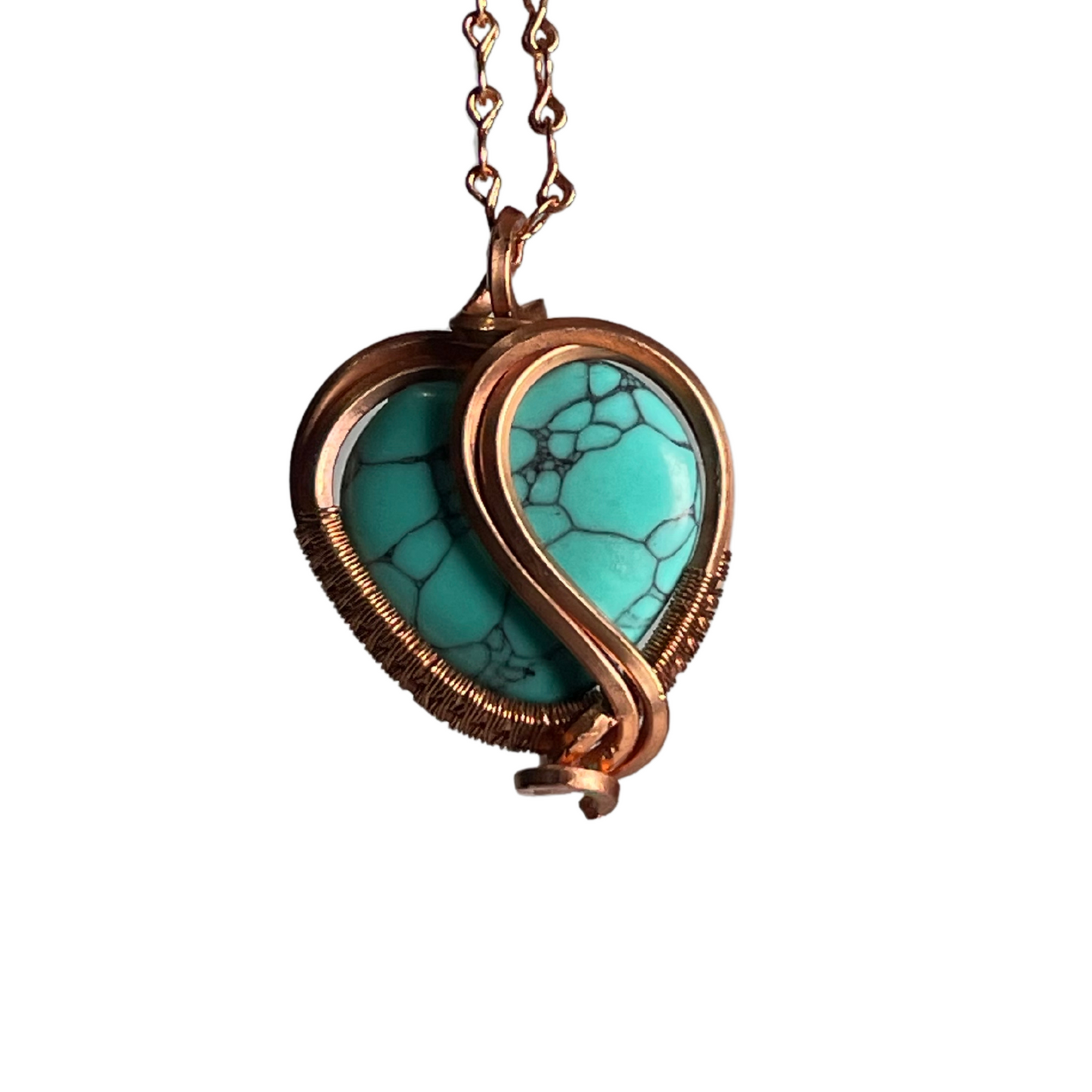 Heart Shaped Turquoise Necklace