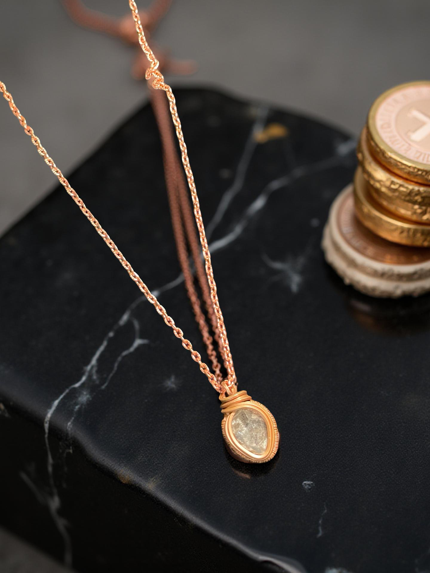 Small Herkimer Diamond Necklace