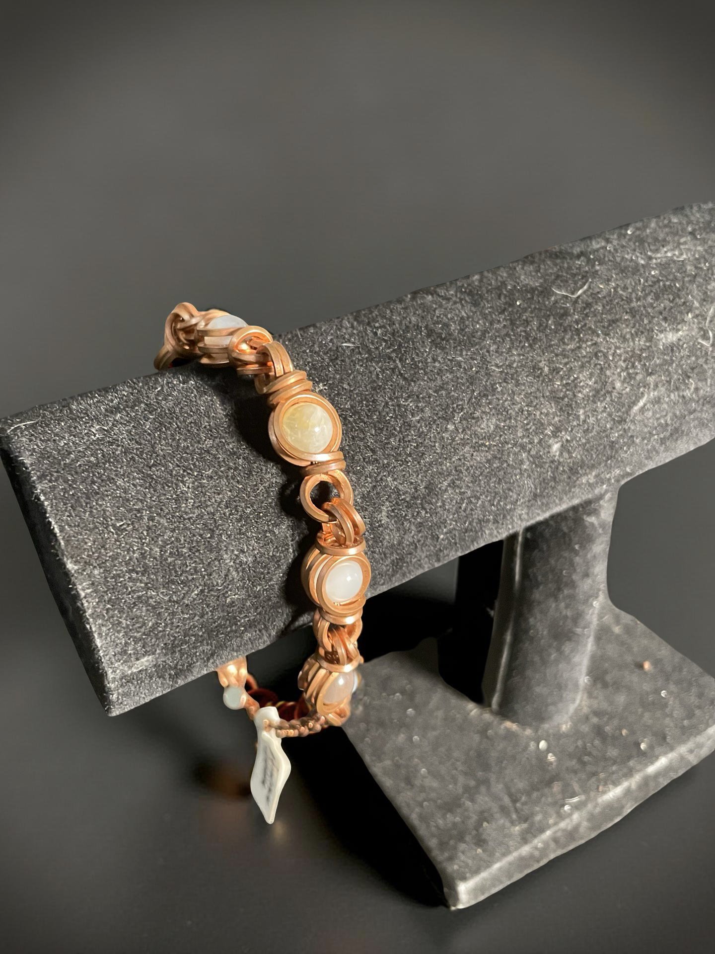 Golden Clarity Link Bracelet w/ Magnetic Clasp | Golden Healer, Selenite, Moonstone