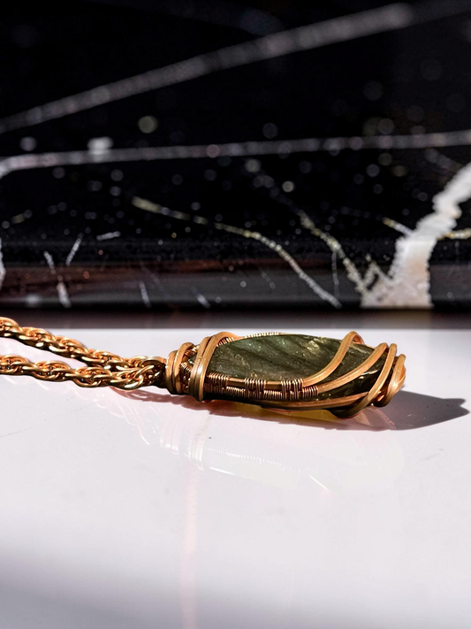 Labradorite Necklace (Purple Flash)