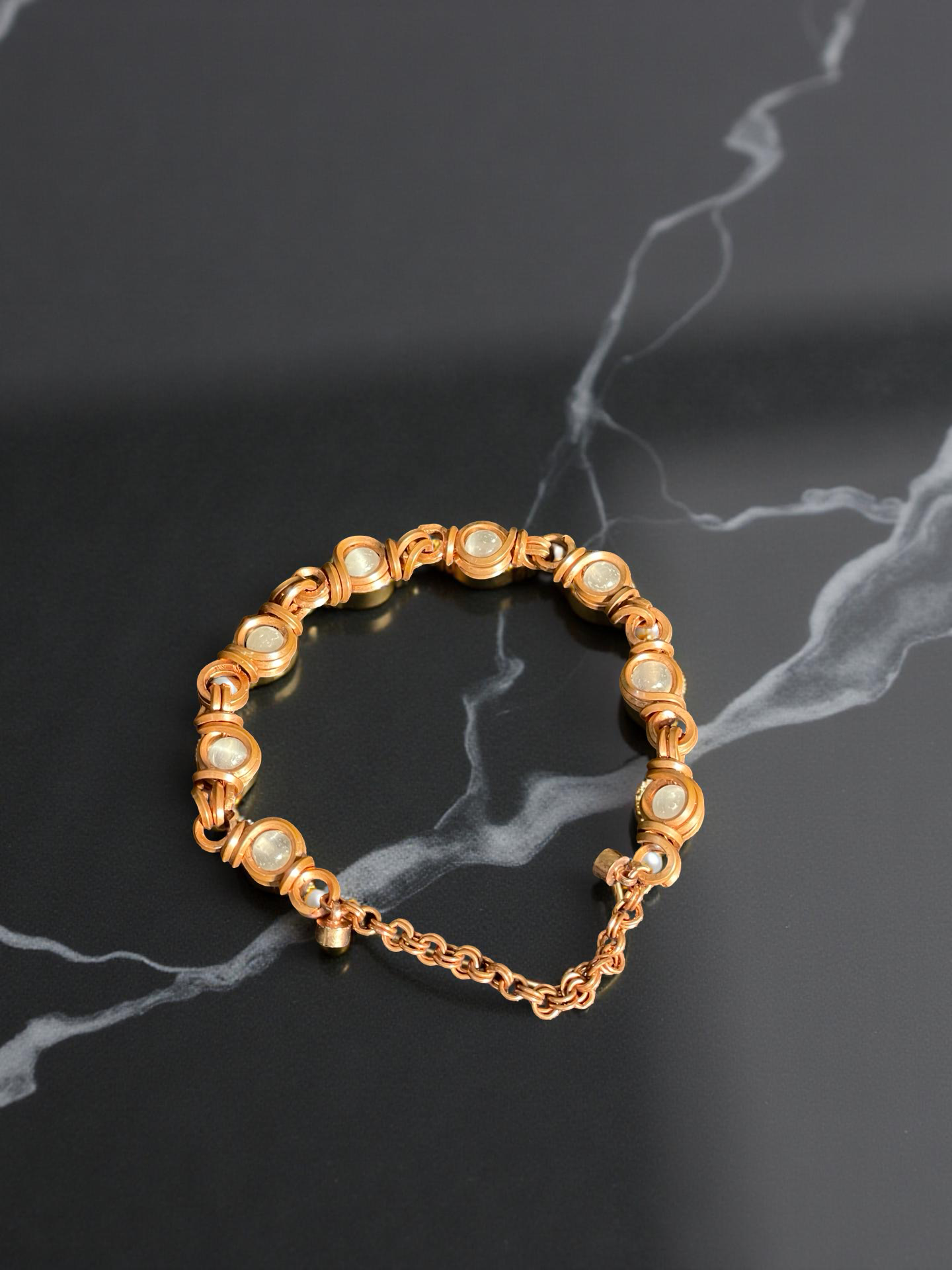 Selenite Link Bracelet w/ Magnetic Clasp