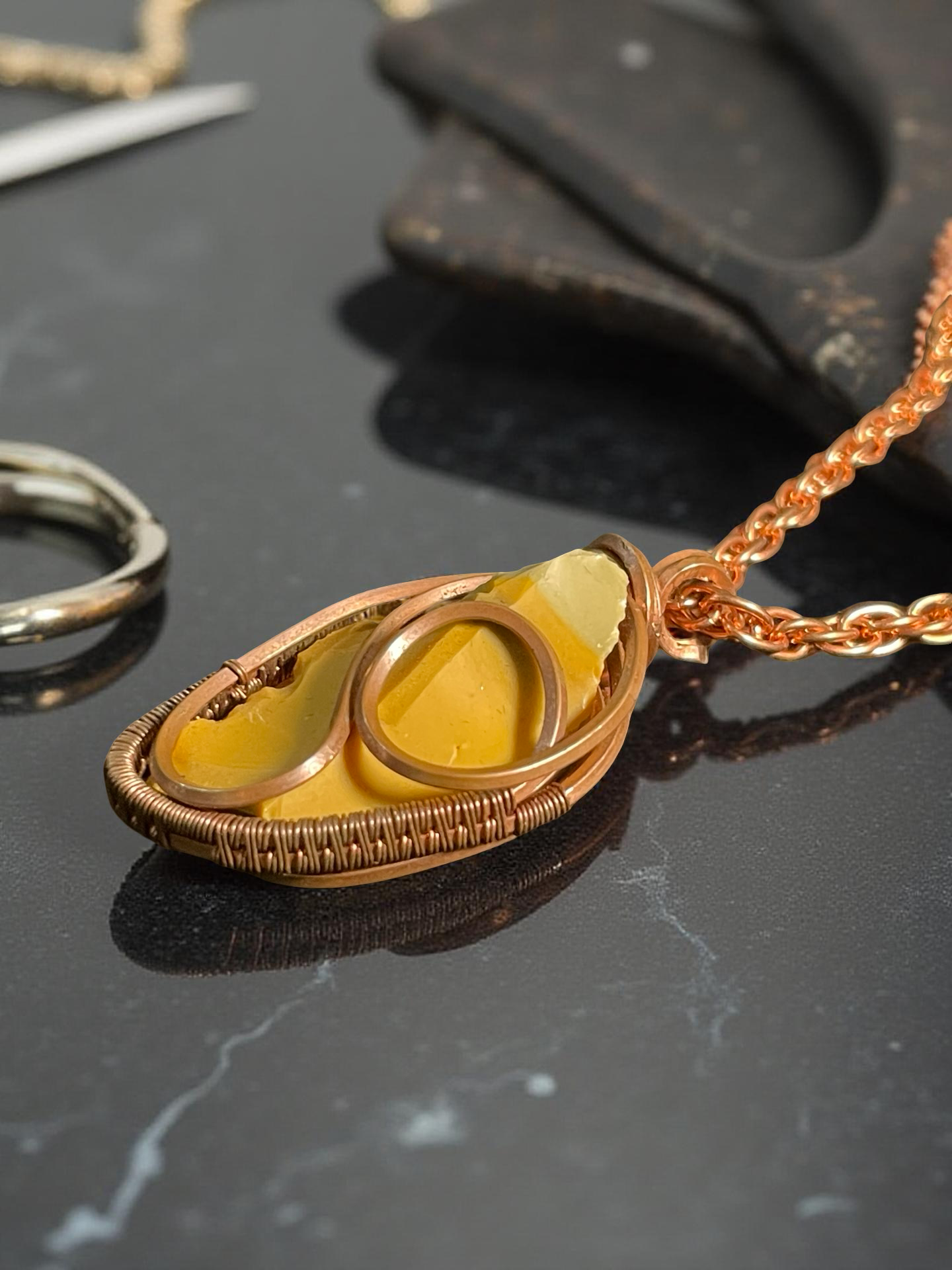 Yellow Mookaite Necklace