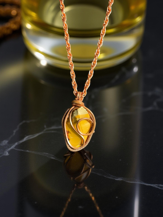 Yellow Mookaite Necklace