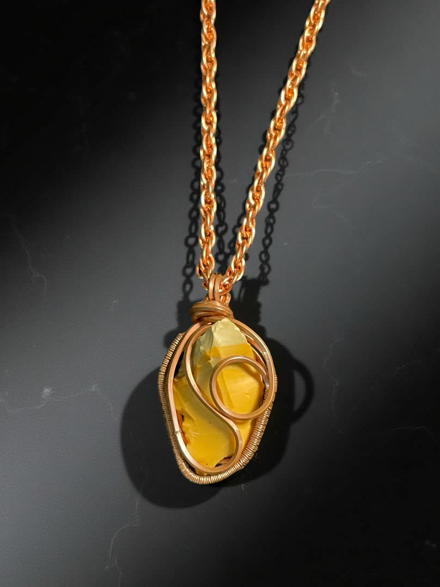 Yellow Mookaite Necklace