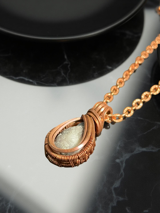 Druzy Black Agate Necklace