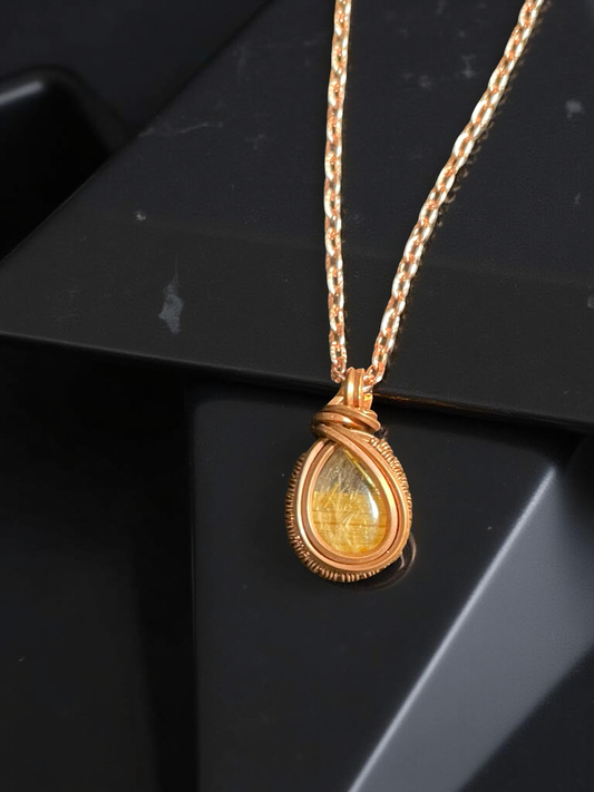 Small Golden Rutile Necklace